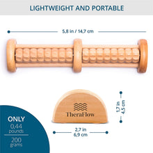 Load image into Gallery viewer, (New) TheraFlow Foot Massager Roller. Plantar Fasciitis, Trigger Point Therapy - Acupressure Reflexology Tool for Foot Pain, Relaxation, Stress Relief and Diabetic Neuropathy. Foot Pain Relief
