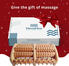 Load image into Gallery viewer, TheraFlow Large Dual Foot Massager Roller - Plantar Fasciitis, Heel, Arch Pain Relief -Enhanced Model 2019- Laminated Foot Chart & Detailed Instructions Included - Stress Relief, Relaxation Gift