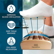 Load image into Gallery viewer, TheraFlow Large Dual Foot Massager Roller - Plantar Fasciitis, Heel, Arch Pain Relief -Enhanced Model 2019- Laminated Foot Chart & Detailed Instructions Included - Stress Relief, Relaxation Gift