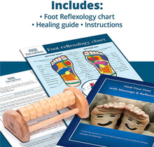 Load image into Gallery viewer, TheraFlow Foot Massager Roller - Relieve Foot Arch Pain, Plantar Fasciitis, Muscle Aches, Soreness. Stimulates Myofascial Release for Relaxation. Soothes Foot Tension/ Tightness. Reflexology Tool