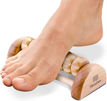Load image into Gallery viewer, TheraFlow Foot Massager Roller - Relieve Foot Arch Pain, Plantar Fasciitis, Muscle Aches, Soreness. Stimulates Myofascial Release for Relaxation. Soothes Foot Tension/ Tightness. Reflexology Tool
