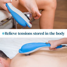 Load image into Gallery viewer, TheraFlow Handheld Deep Tissue Percussion Massager. Muscles, Back, Body, Neck, Foot, Shoulder, Scalp, Head. Trigger Point Pain Relief, Relaxation. Attachments for Acupoint, Shiatsu, Kneading. Gift
